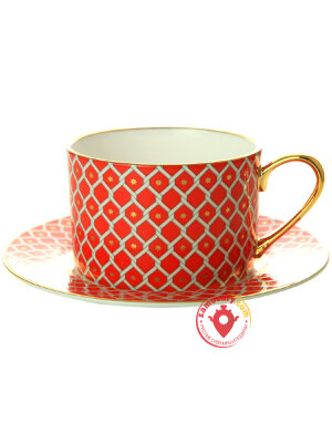 Чайная чашка с блюдцем форма Идиллия рисунок Скарлетт № 2 ИФЗ
