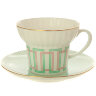 Чашка с блюдцем чайная форма Волна рисунок Геометрия № 4 ИФЗ